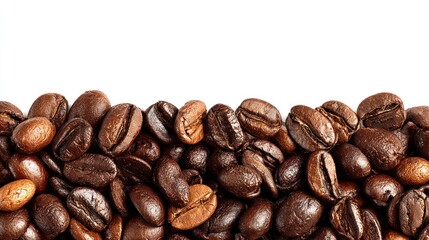 Obraz premium Coffee beans close up view