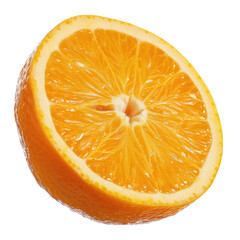 Close-up of a citrus fruit slice.  Juicy orange half.  Fresh, vibrant, healthy