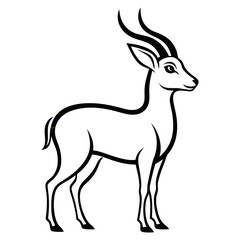 Fototapeta premium Wild Klipspringer Animal Vector Graphic for Safari Themes