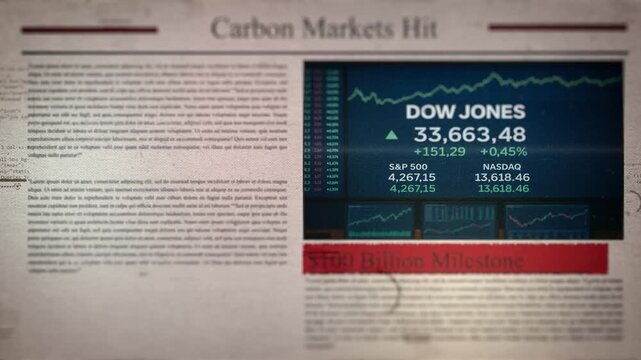 Carbon Markets Hit $100 Billion Milestone Newspaper Style Headline Titles