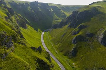 Winnats Pass, English Countryside in the Peak District