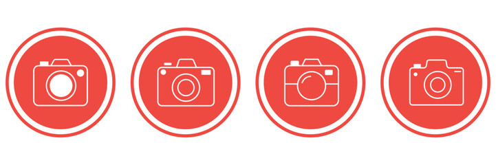 Camera icon set. photo camera icon. camera photography icon. EPS 10
