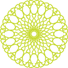 Green shade decorative mandala vector festive element