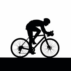 Obraz premium Dynamic Cyclist Silhouette A Rider in Motion A Symbol of Speed and Endurance for Sports Enthusiasts and Fitness Lovers
