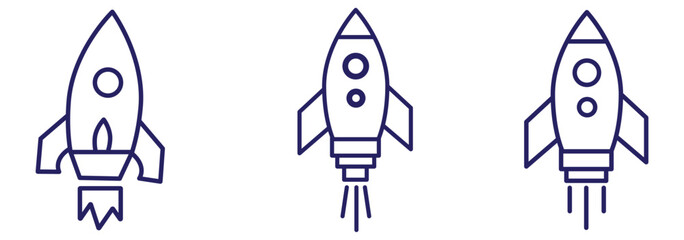 Rocket icon set. Startup icon vector. Abstract rocket ship. EPS 10 