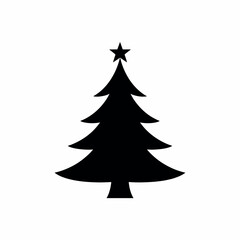 Classic Evergreen Silhouette A Simple Conifer Tree Icon for Nature and Holiday Themes A Minimalist Design for Graphic Projects