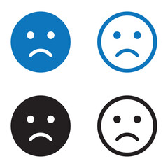 Feedback emoji icon set. Feedback emoji icon solid and line. vector illustration. eps file.
