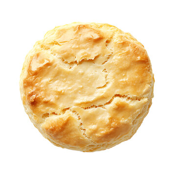 Golden-brown biscuit with a flaky texture, viewed from above