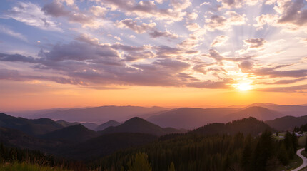 Fototapeta premium Beautiful mountain landscape