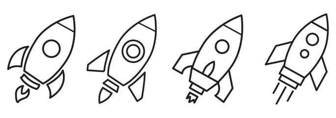 Rocket icon, rocket sign vector. EPS 10 