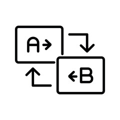 Exchange between two items with arrows transfer swap