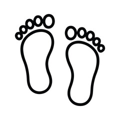 foot prints vector illustation