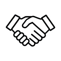 Naklejka premium Handshake Icon for Business Partnership and Agreement
