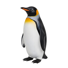 Fototapeta premium King penguin portrait isolated black background