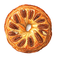 Golden Pecan Pie with Flaky Crust and Nutty Filling