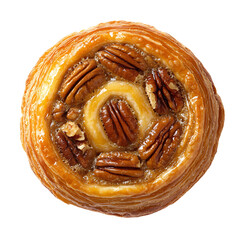 Golden Pecan Topped Pastry with Caramelized Center