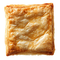 Golden Square Puff Pastry with Flaky Texture