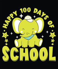 Happy 100 days  school graphic design 3