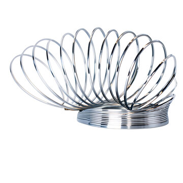 Silver metal slinky toy