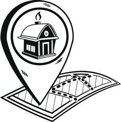 A charming house with a heart design, perfect for a vector illustration of a home icon or an architectural symbol