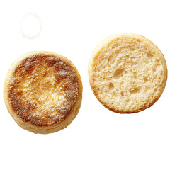 Split English Muffin: Toasted Side and Soft Interior