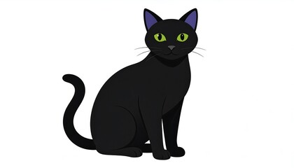 Cartoon black cat