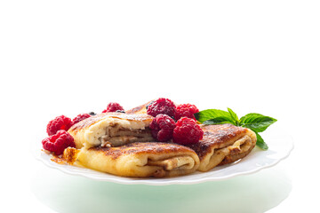 Delicious cottage cheese pancakes with powdered sugar