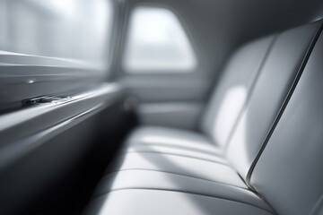 Obraz premium experience essence of simplicity with minimalist interior of rental vehicle set against clean backdrop
