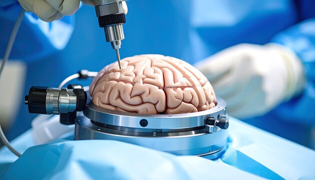 Performing Simulated Brain Surgery with Specialized Equipment