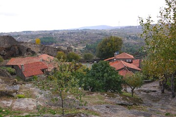Portuguese village Sortalha Portugal november.