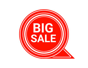 Big Sale Red Label Tag – Discount Promotion Sticker Graphic Vector 
