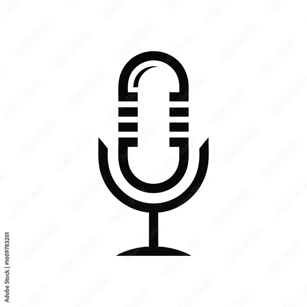 Poster muted microphone icon on dark background. a subtle audio emblem depicts a voice recorder in a deacti