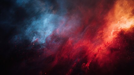 Obraz premium Abstract red blue nebula background