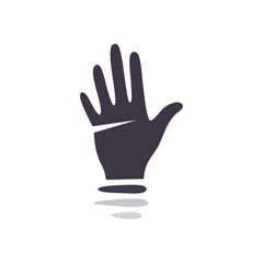 Obraz premium Creative Hand Light Bulb Symbol. This abstract illustration combines a human palm with an illumination device, signifying insightful solutions and innovative concepts.