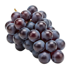 Bunch of dark grapes on black