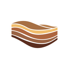 Wavy Abstract Earth Layers. Stylized depiction of flowing lines in diverse brown and tan shades. It symbolizes natural interconnectedness, rich textures, and deep earthy stability.