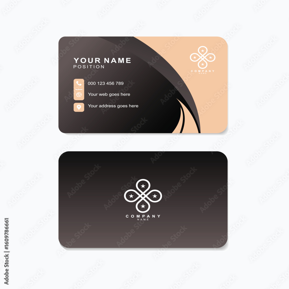 Poster modern business card design template for professional networking and company branding material needs