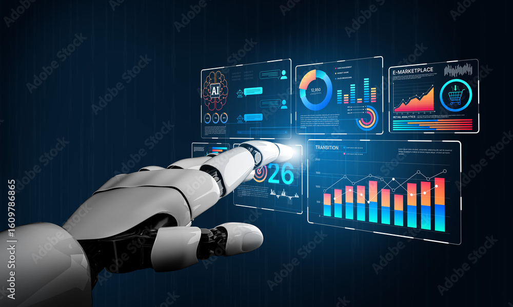 Poster ai powers data analytics with predictive insights, smart dashboards, and real-time modeling for stra