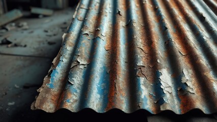 Weathered corrugated metal