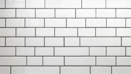 White subway tile wall