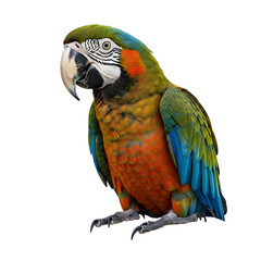 Obraz premium Macaw portrait on black background close up