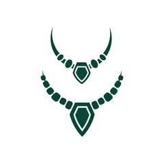 Elegant Green Pendant Necklace Set. These two stylish adornments feature a deep forest shade, offering a chic, modern aesthetic. They symbolize refined taste and timeless fashion.