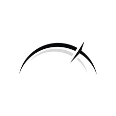 Abstract White Arc on Dark. A luminous geometric form arcs gracefully against a dark background. This simple yet profound graphic conveys progress, connection, and subtle illumination.