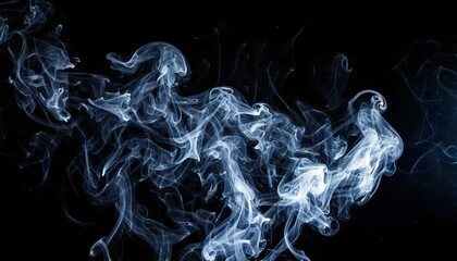 Fototapeta premium Smoke, dark, black, seamless background create an atmospheric, mysterious ambiance perfect for design, art, photography, and digital projects. The swirling smoke adds depth, texture, and a dramatic vi
