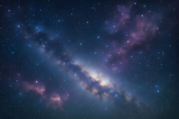 Obraz premium Breathtaking image of the Milky Way stretching across the sky, filled with stars, nebulae, and deep space cosmic beauty..