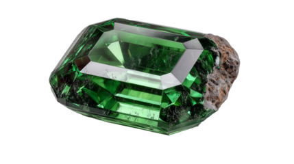 This luxurious emerald image captures the essence of fine craftsmanship and has a pure, floating appearance. The gem is free of any distractions, with absolutely no shadows or reflections, allowing fo