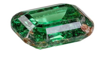 This luxurious emerald image captures the essence of fine craftsmanship and has a pure, floating appearance. The gem is free of any distractions, with absolutely no shadows or reflections, allowing fo