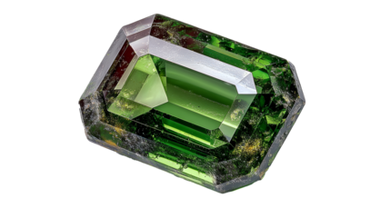 This luxurious emerald image captures the essence of fine craftsmanship and has a pure, floating appearance. The gem is free of any distractions, with absolutely no shadows or reflections, allowing fo