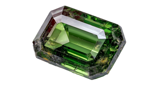 This luxurious emerald image captures the essence of fine craftsmanship and has a pure, floating appearance. The gem is free of any distractions, with absolutely no shadows or reflections, allowing fo