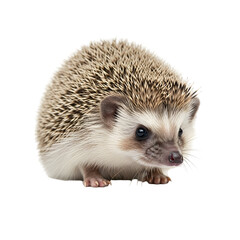 Obraz premium Adorable hedgehog posing on black background